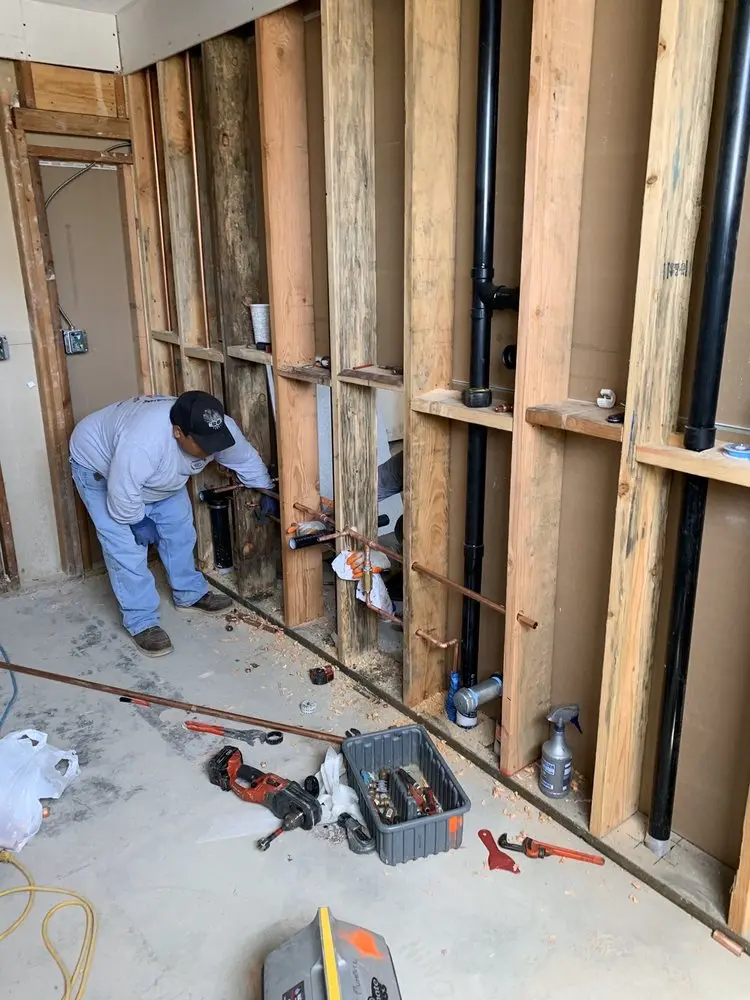 Commercial rough-in plumbing for Gas Line Repair in North Pepperell